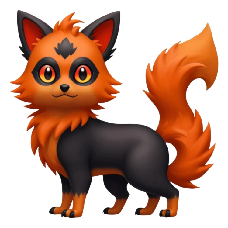 Zorua-Fakémon-hybrid-creature (full body)  sticker