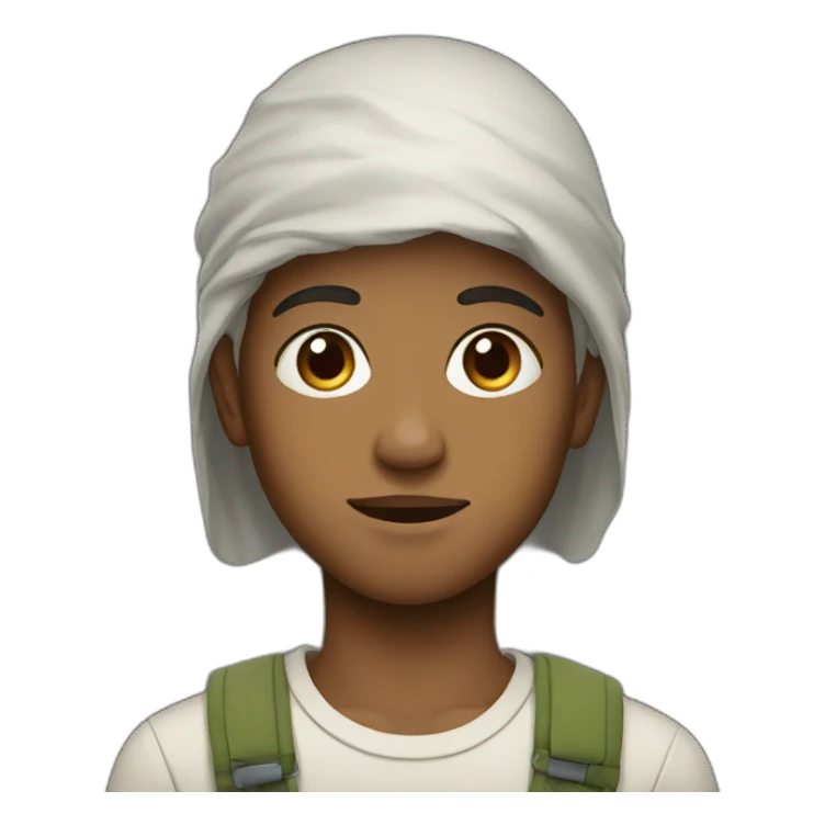 A picture of a boy from North Africa sticker