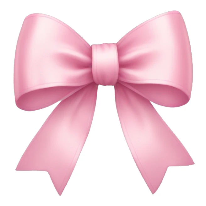 light pink ribbon bow sticker