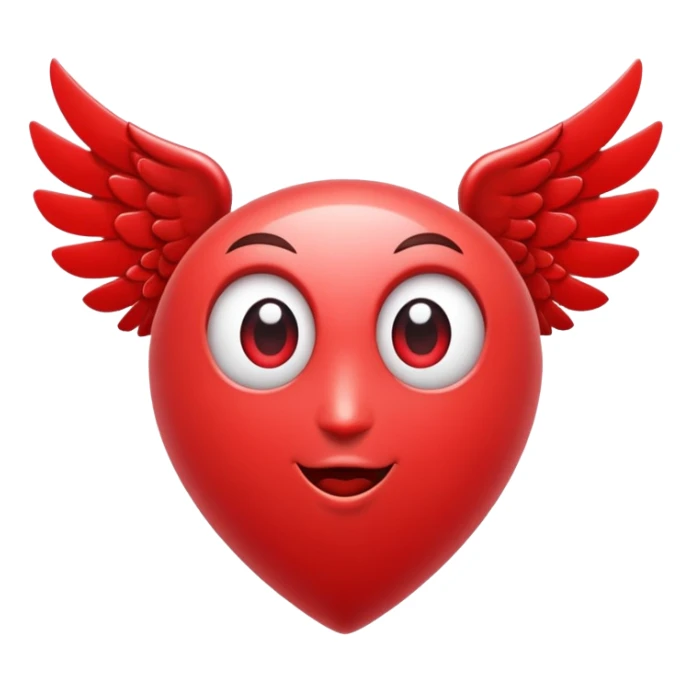Heart with wings and hearteyes sticker