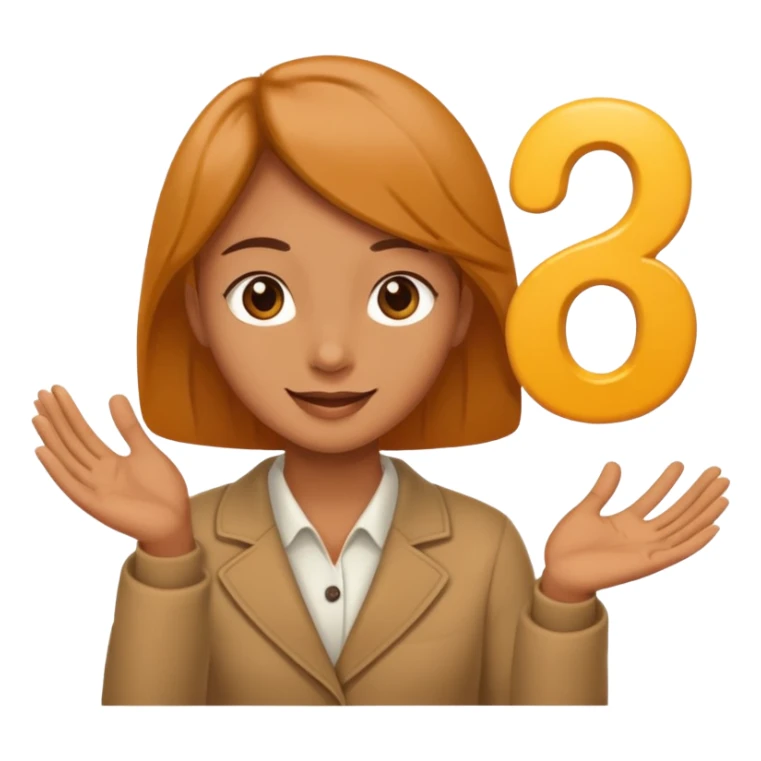 Head with hands holding  6 and 7 sticker