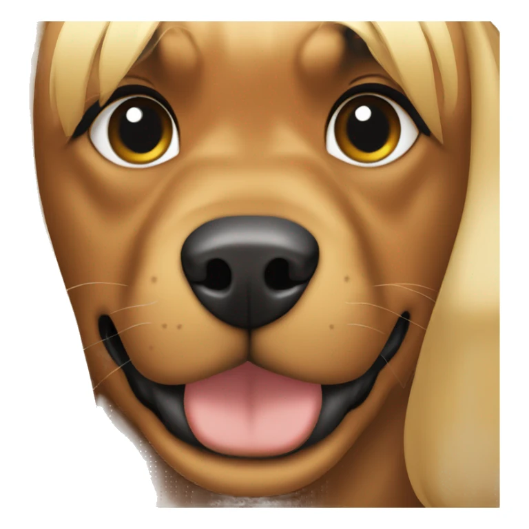 Rottweiler face with blonde hair girl sticker