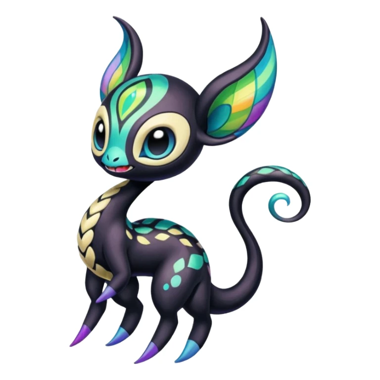 Colorful Exotic Meloetta-Venom-Stitch-Fakémon-creature-hybrid sticker