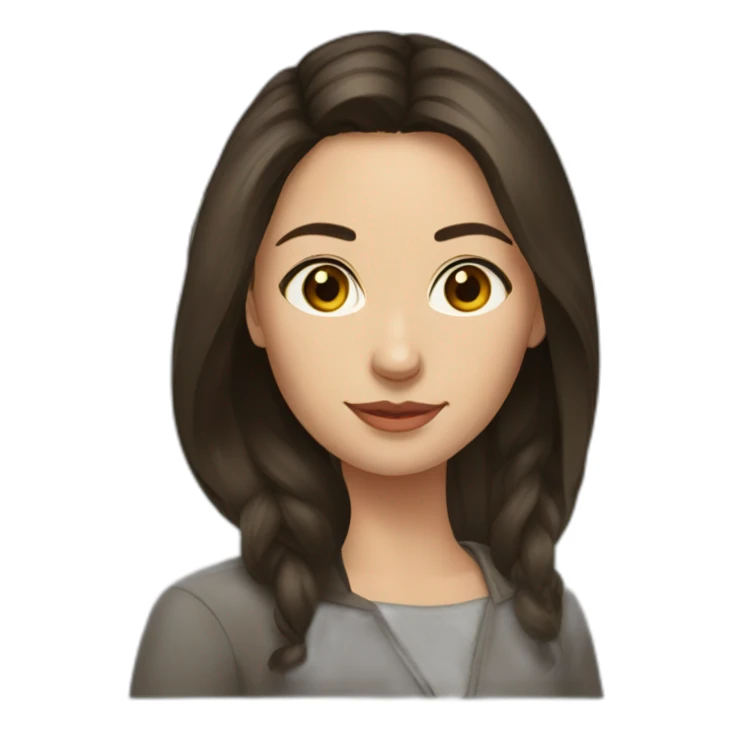 russian brunette woman sticker