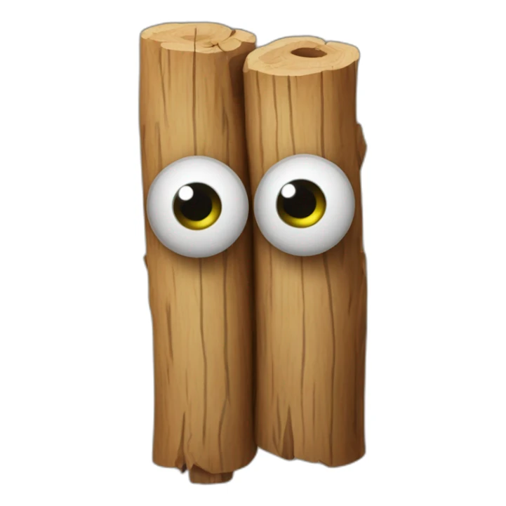 Stick of wood with eyes and arms sticker