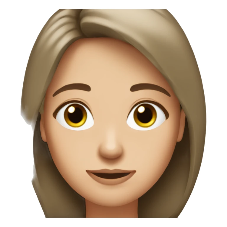 pretty middle age mother grass green eyes and straight brown hair  sticker