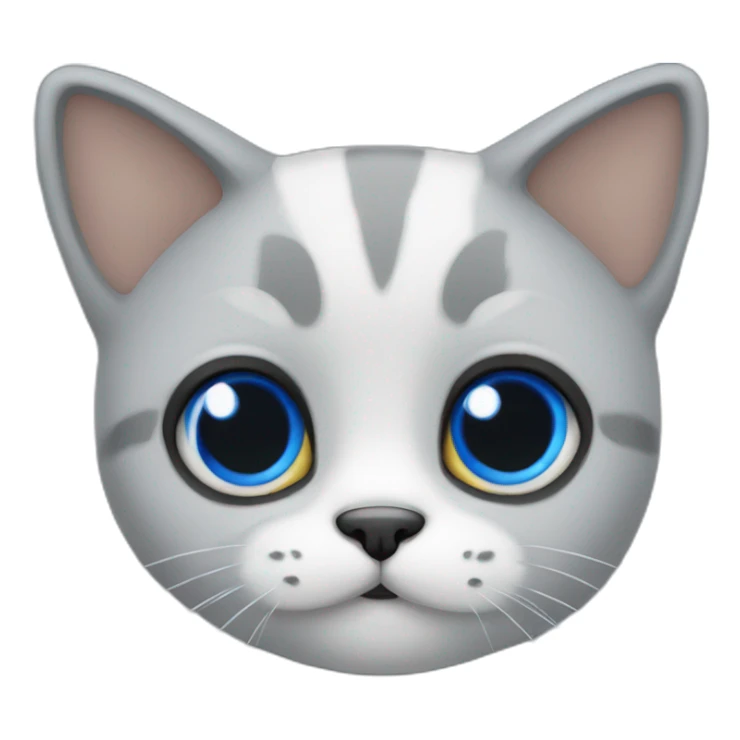 Un gato gris con ojos azules sticker