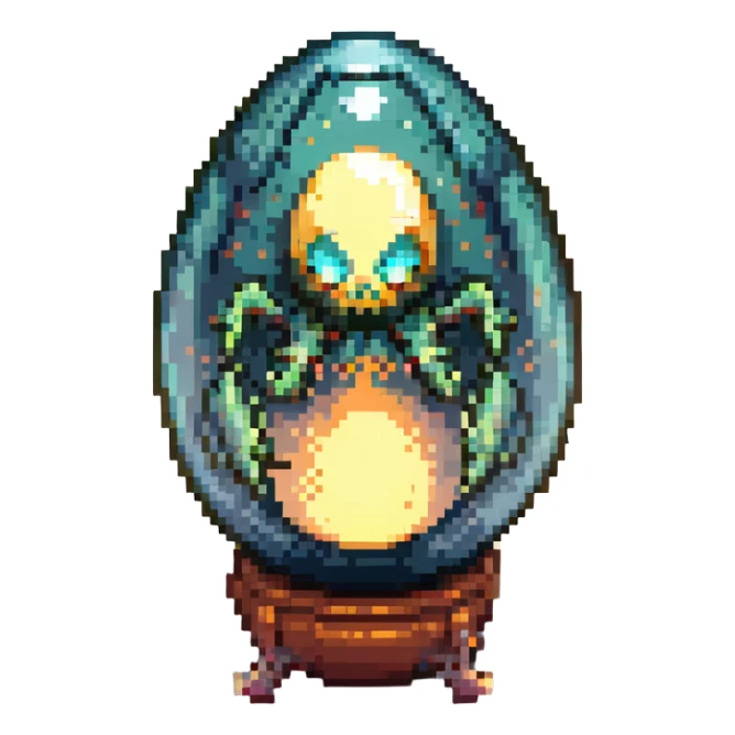 cranial, eye, MRI, SCAN, egg, embryonic, inside of glass egg, alien, eerie, otherworldly, crystal egg, tiny embryo. fetoid shape sticker