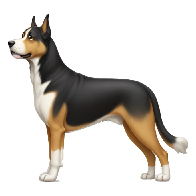 big adult dog standing from left view with full body sticker