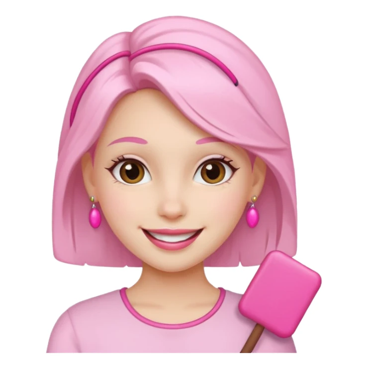 Aesthetic girl with pink accessories  sticker