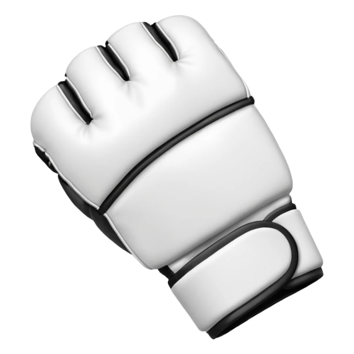 white MMA glove simple emoji style sticker
