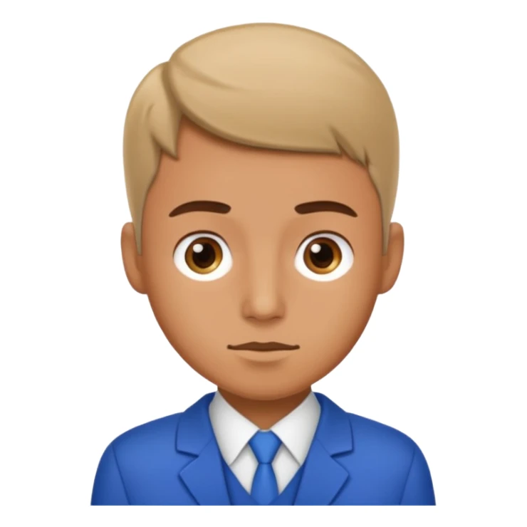 man in receptionist uniform thinking  sticker