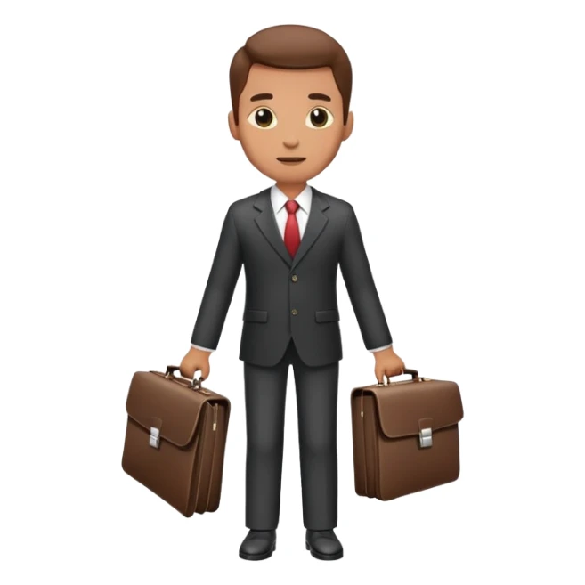 businessman in a suit with briefcase sticker