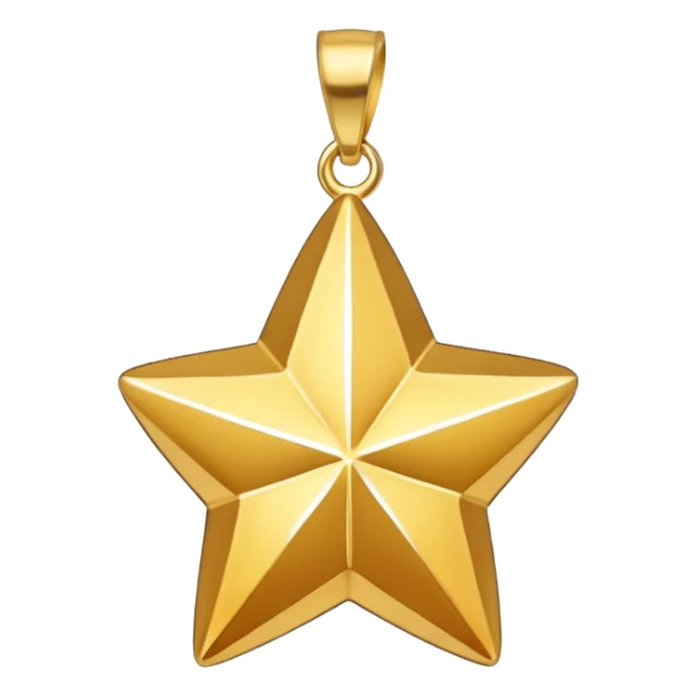 golden star charm-shaped trinket, gold pendant sticker