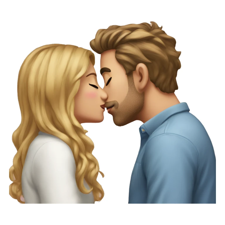 Beautiful girl kiss his boyfriend  sticker