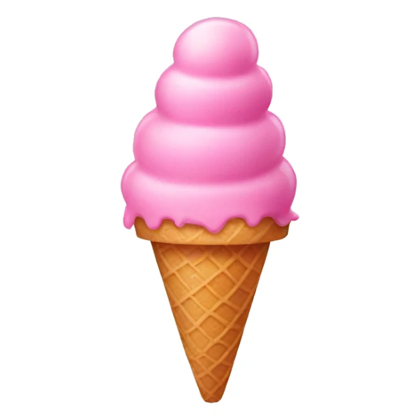 Pink ice cream sticker