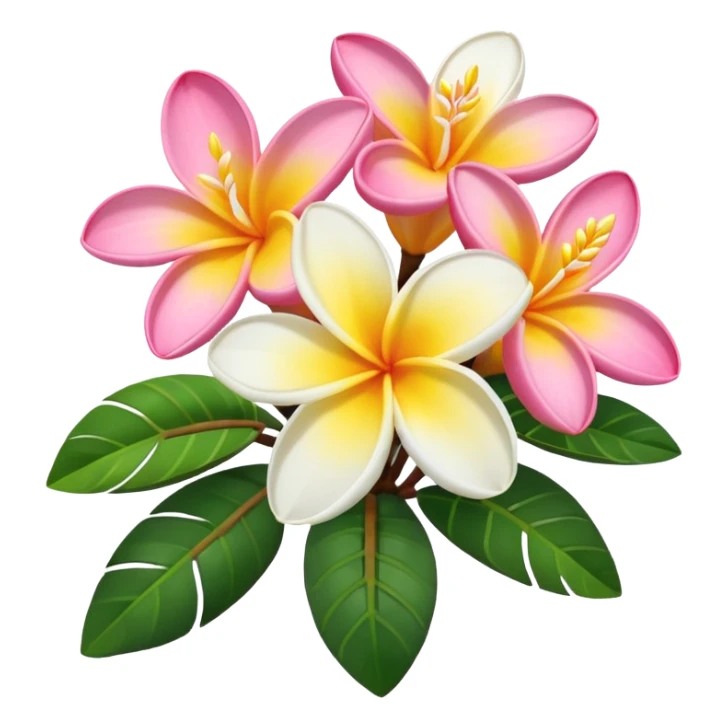 Make a bouquet of plumerias   sticker