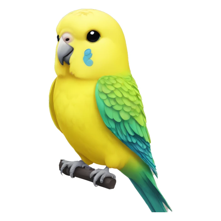 Yellow budgie sticker