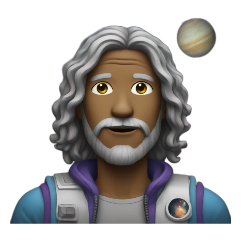hippie in space sticker