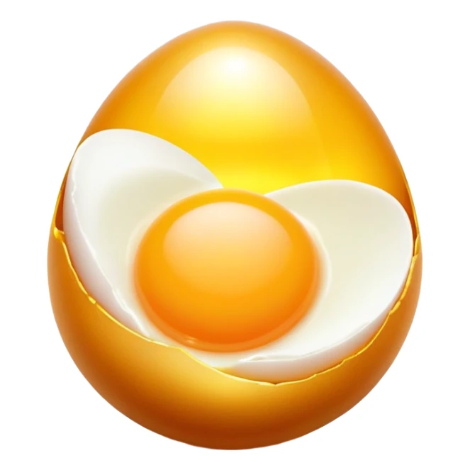 Chicken, egg yolks, and liver glowing with a gentle golden aura that represents their vitamin A content. Soft rays of light emanate from these foods, showing their nutritional benefits without any creepy elements. sticker