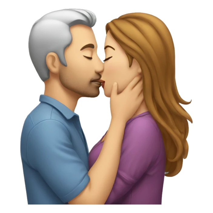 Man kissing woman sticker