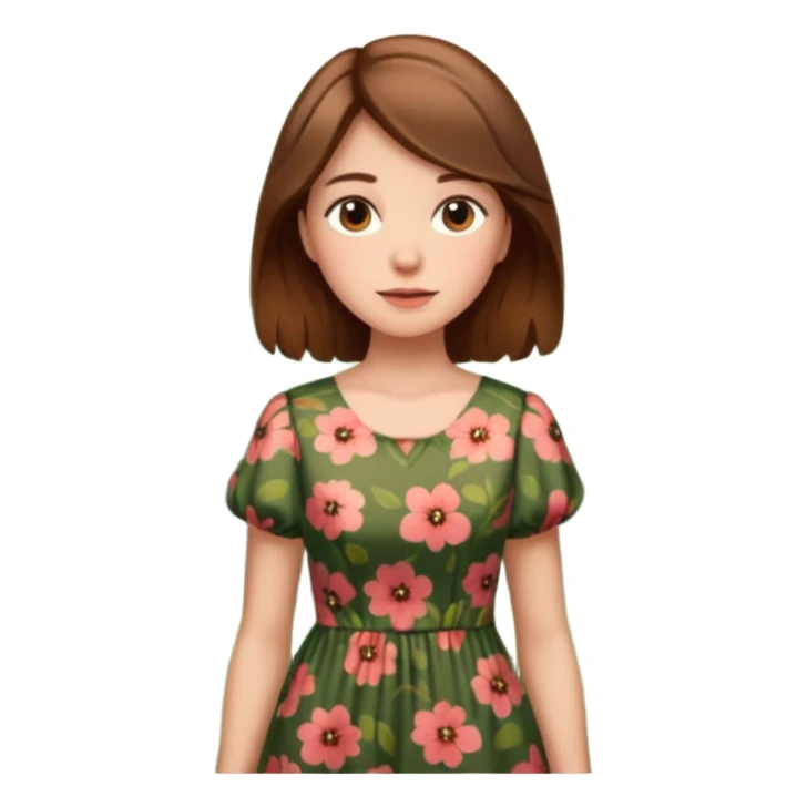 brown haired woman in the woods sticker