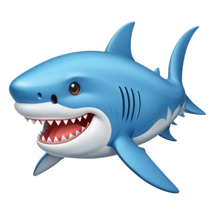 Tiburon de pie con zapatos azules sticker
