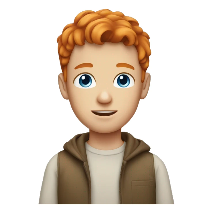 Boy with ginger hair and blue eyes sticker