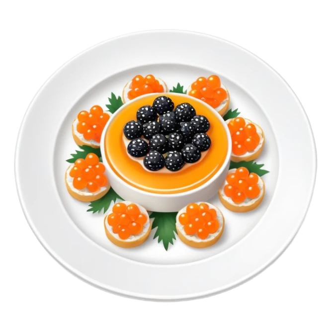 Plate of ankimo with uni and caviar  sticker