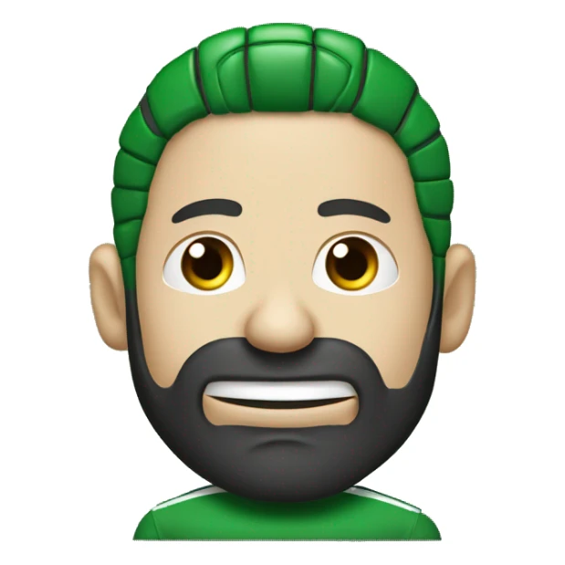 jugador blanco de handball camiseta verde negra  sticker