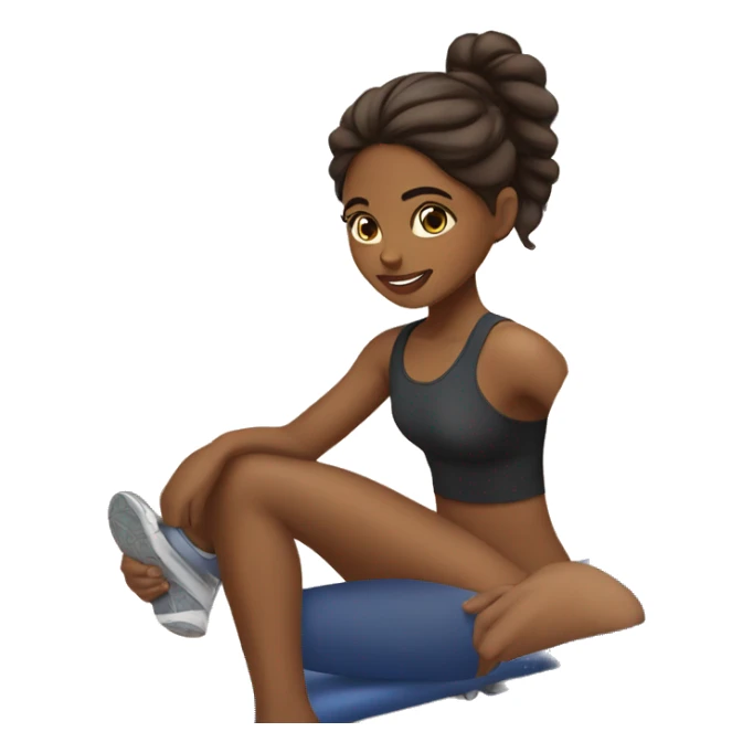 Brown girl in the gym sticker