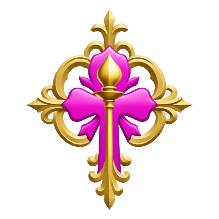 ave maria's emblem with a touch OF MAJENTA sticker