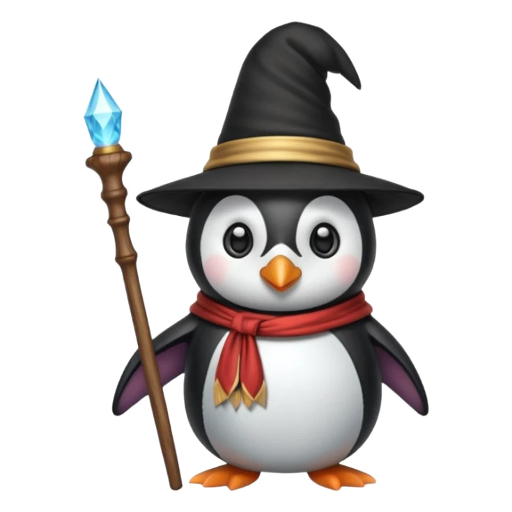 Penguin Wizard sticker