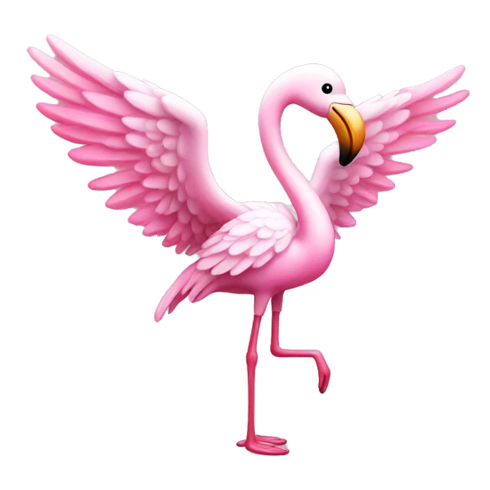 Angel flamingo that sparkles  sticker