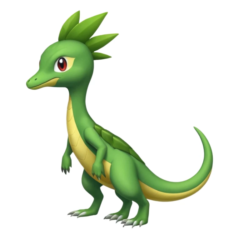 Sceptile-Snivy-hybrid-fusion (full body) sticker