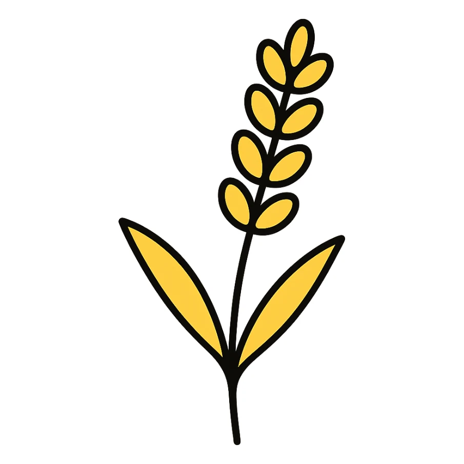 Add a soft, subtle background to the lavender sprig icon, keeping the overall look gentle and minimal. sticker