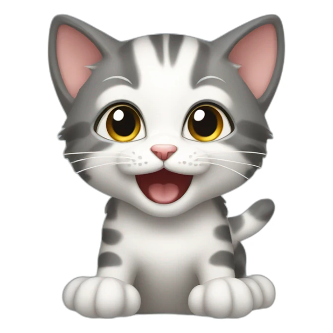 verry excited kitten sticker