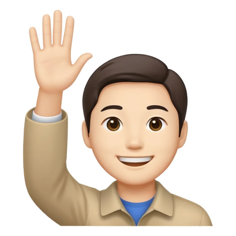 A character from solo leveling name sung jin woo, make him cute and make him look like he's waing hi to someone  sticker