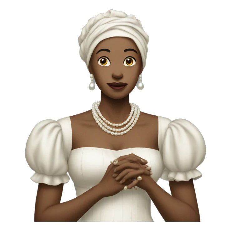 woman clutching  pearls sticker