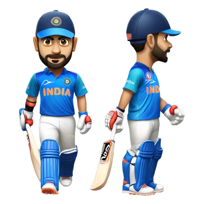 Virat kohli in indian jersey  sticker