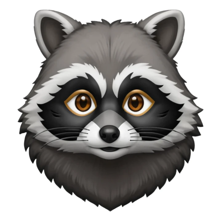 side view of a raccoon sticker