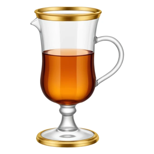 Turkish tea glass in “ince belli bardak” with the stand sticker