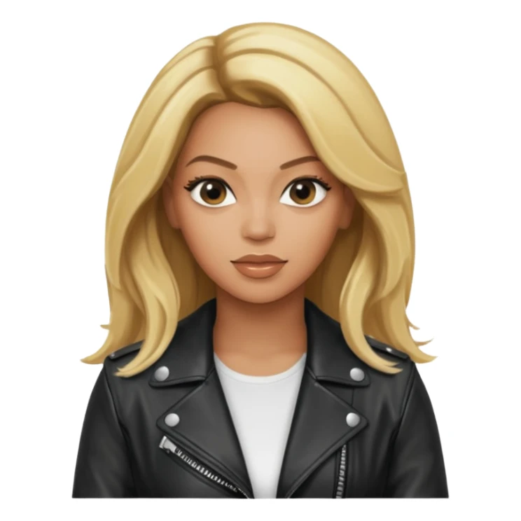 beyonce blonde hair jane wear leather jacket sticker