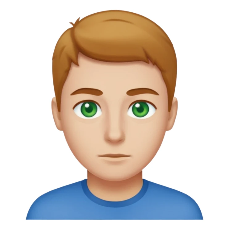 green eyed, blue shirt sticker