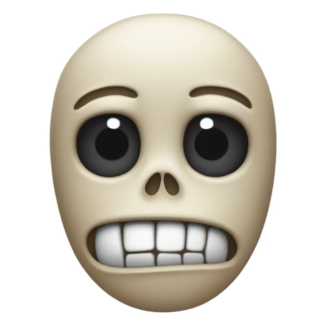 Dead with a sad emoji combined  sticker