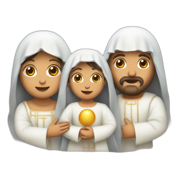 Nacimiento de Jesús, María y Jose sticker