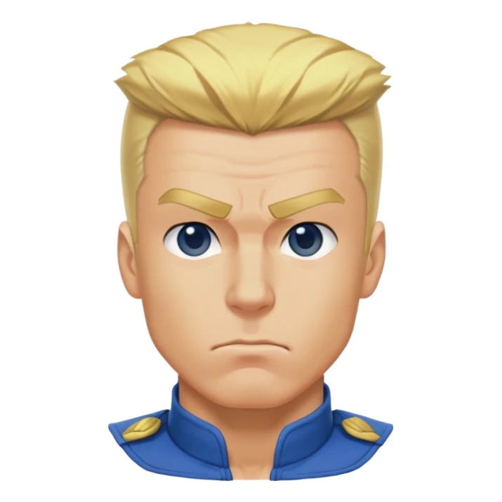 guile street fighter cartoon sticker