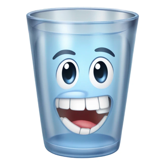 vaso de agua y dientes de ajo sticker