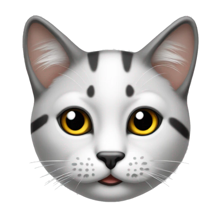 Gato blanco con parche negro en el rostro sticker
