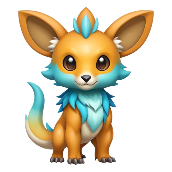 Cute cool colorful nebula fantasy animal hybrid Fakemon full body sticker